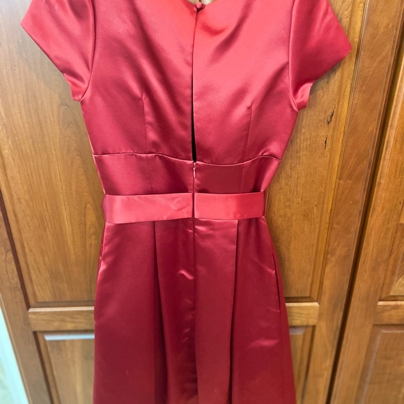 BCBG Red Satin Cocktail Dress - Picture 2 of 2